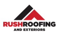 Rush Roofing's logo
