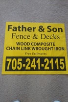 father and sons fence and deck's logo