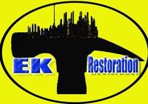 EK Restoration's logo