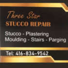 Three star stucco 's logo