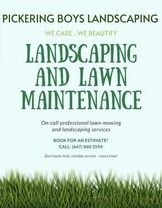 Pickering boys landscaping 's logo