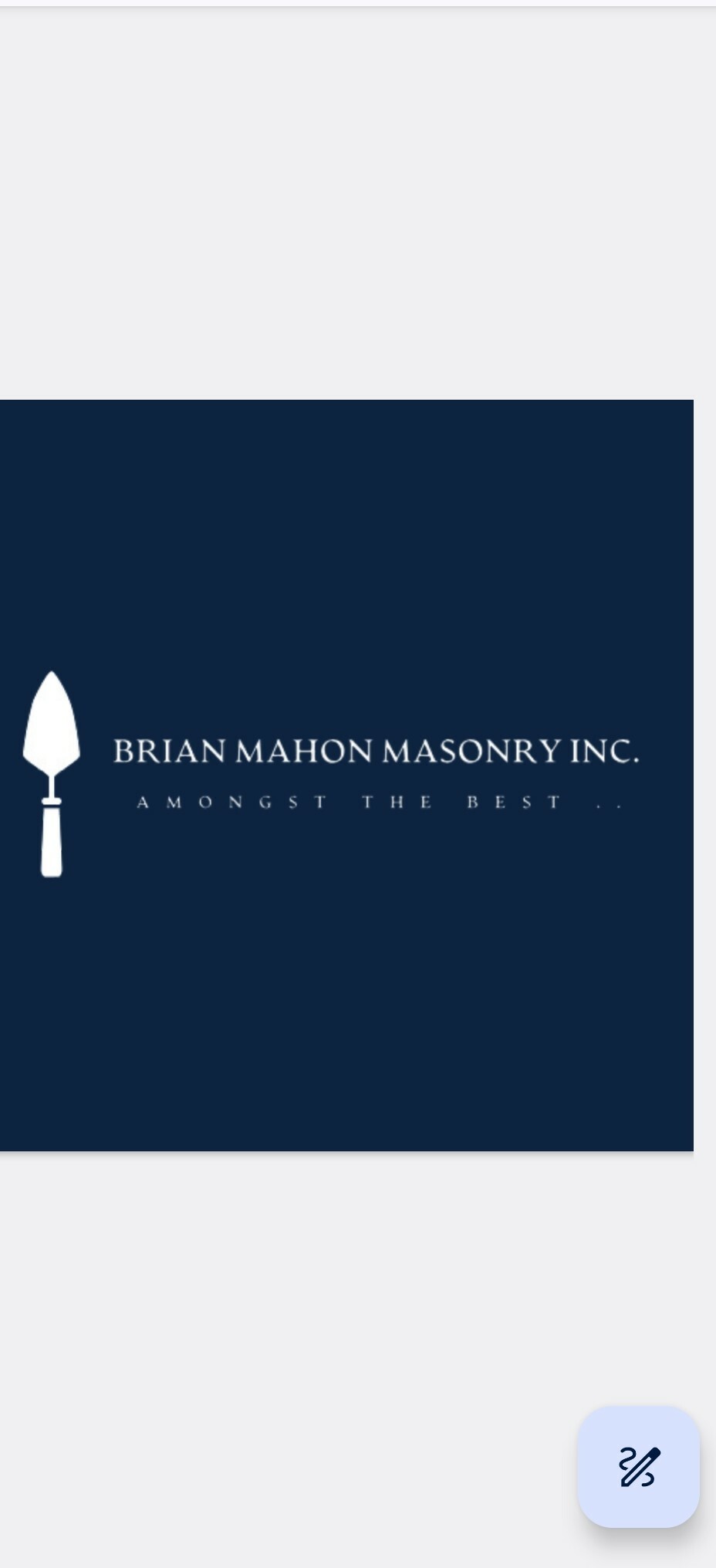 Brian Mahon Masonry's logo