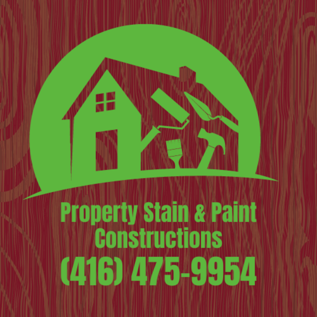 Property stain and paint contraction 's logo